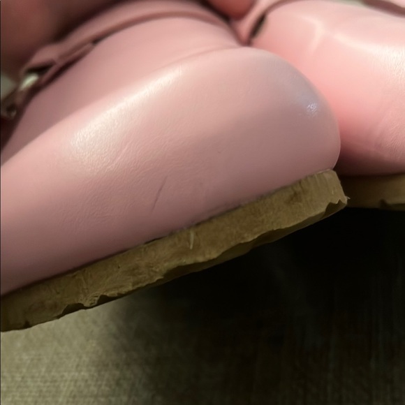 Chase + Chloe Pink Slip-On Mules with Silver Buckle - Picture 6 of 10